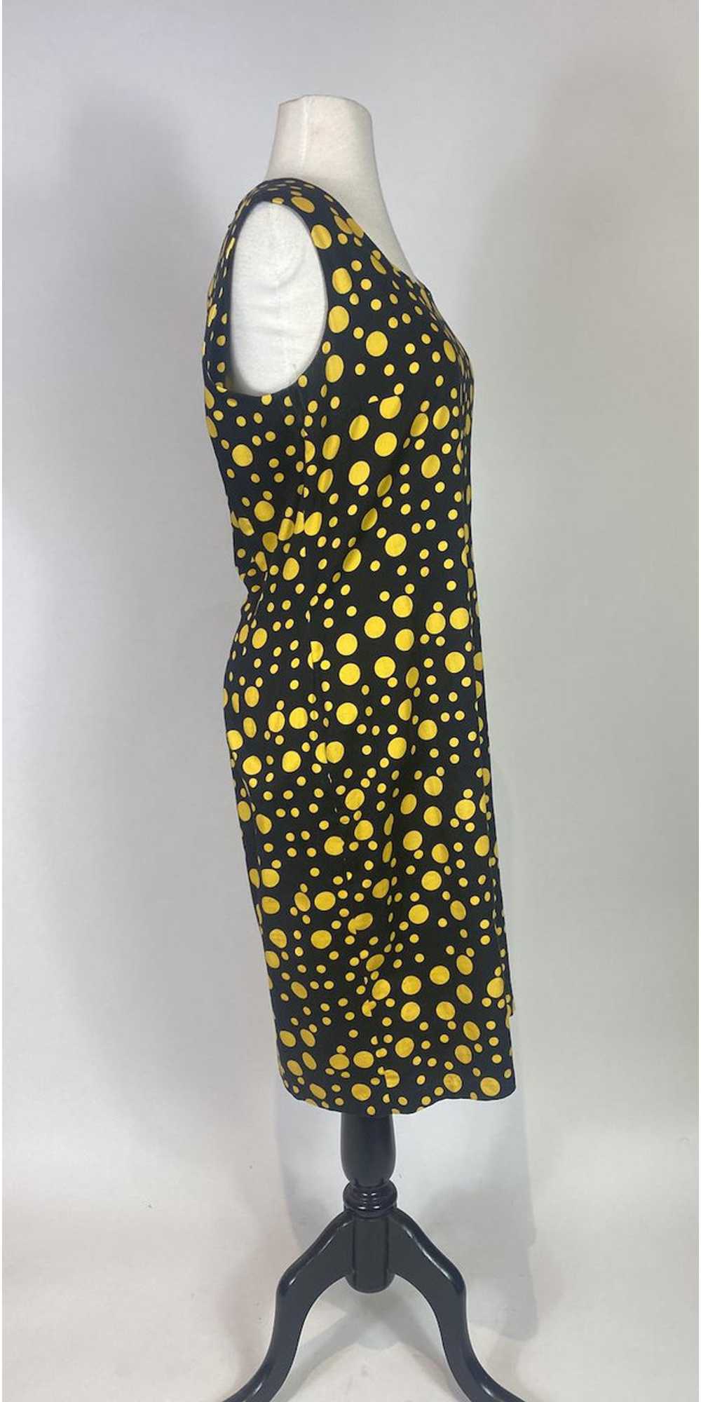 1990s DW3 Polka Dot Yellow and Black Dress - image 3