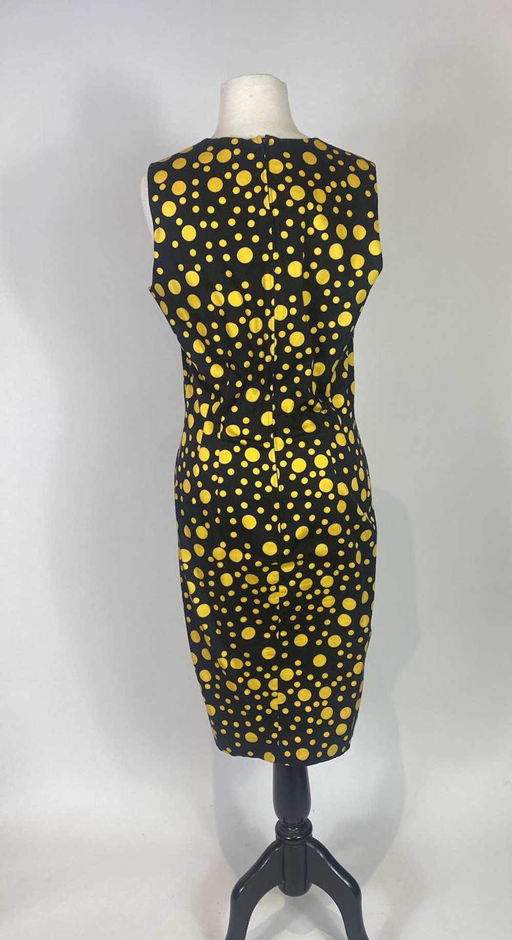 1990s DW3 Polka Dot Yellow and Black Dress - image 4