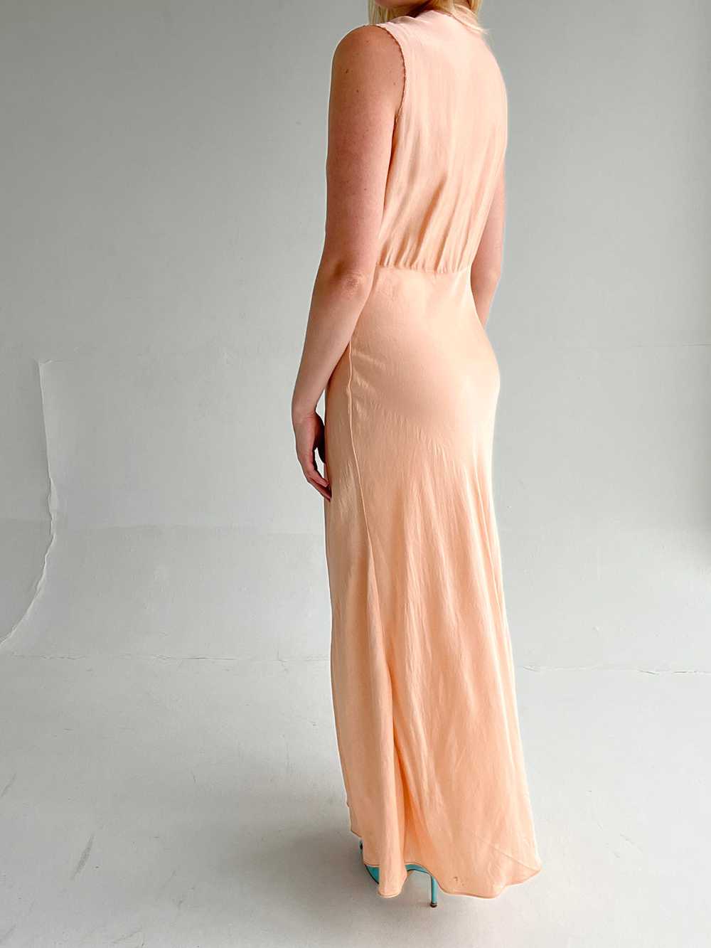 1930's Dusty Pink Silk Chiffon Dress - image 6