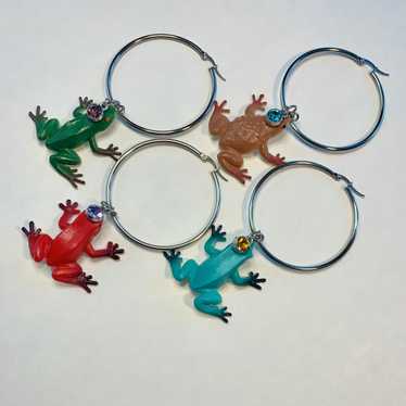 Frog toy single earrings- assorted - image 1