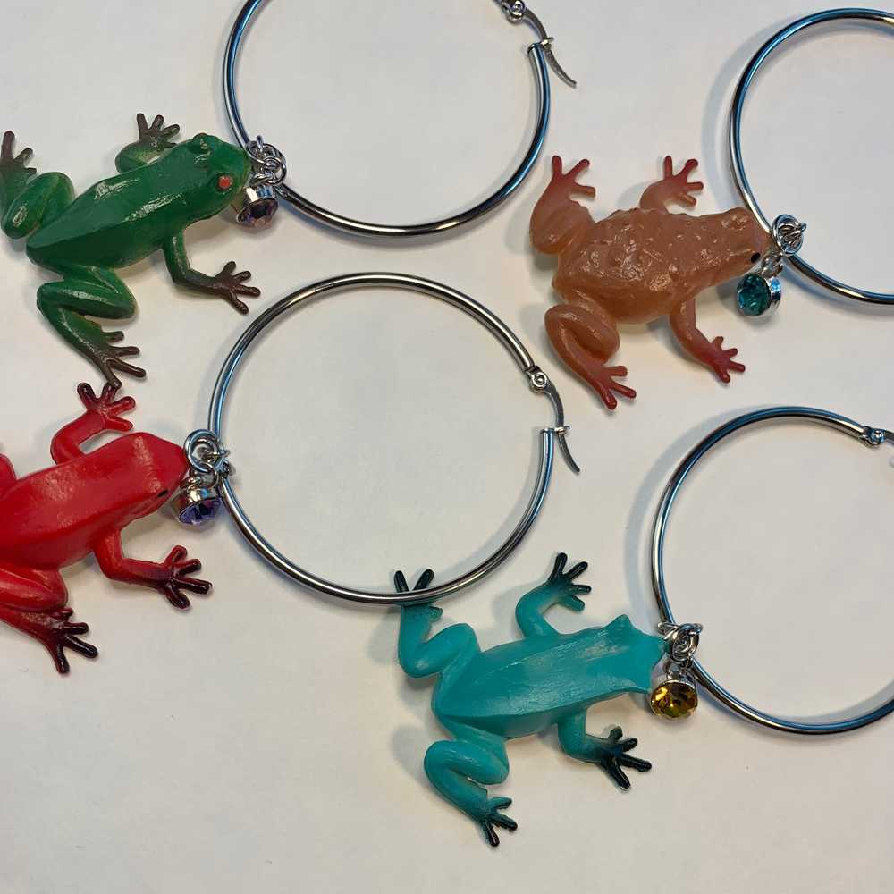 Frog toy single earrings- assorted - image 3