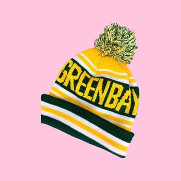 Green Bay Packers Pom Pom Vintage Beanie 