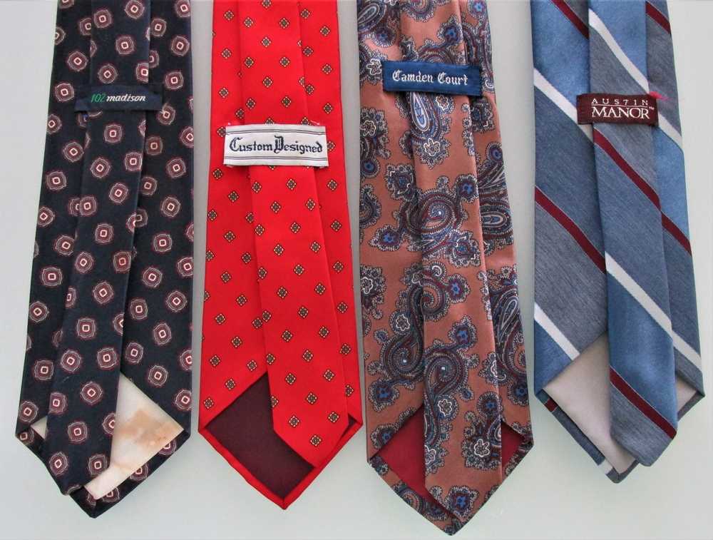 Other Vintage Assorted Men's Ties Lot of 4 - image 3