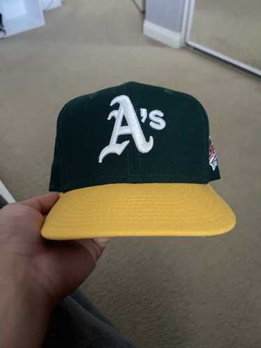 Vintage New Era Diamond Collection Pro Model Oakland A's Fitted Hat sz 7 3/4