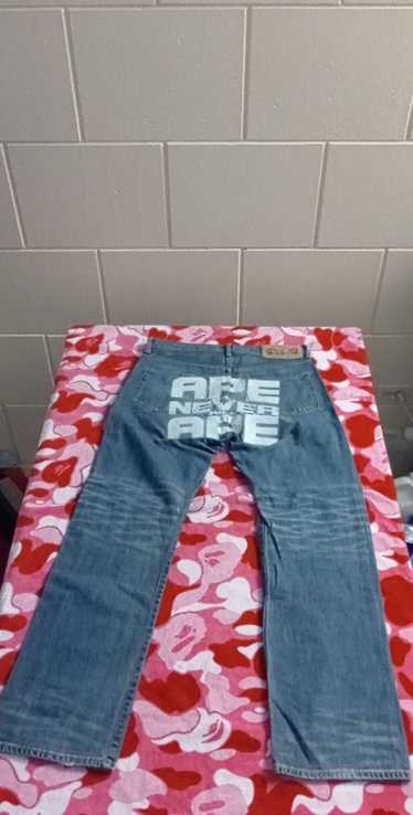 Bape Bape White APE SHALL NEVER KILL APE Jeans