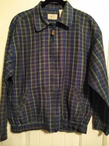 Vintage Bugle Boy Jean Co. LS Plaid/ Solid Sleeve Buttonfront