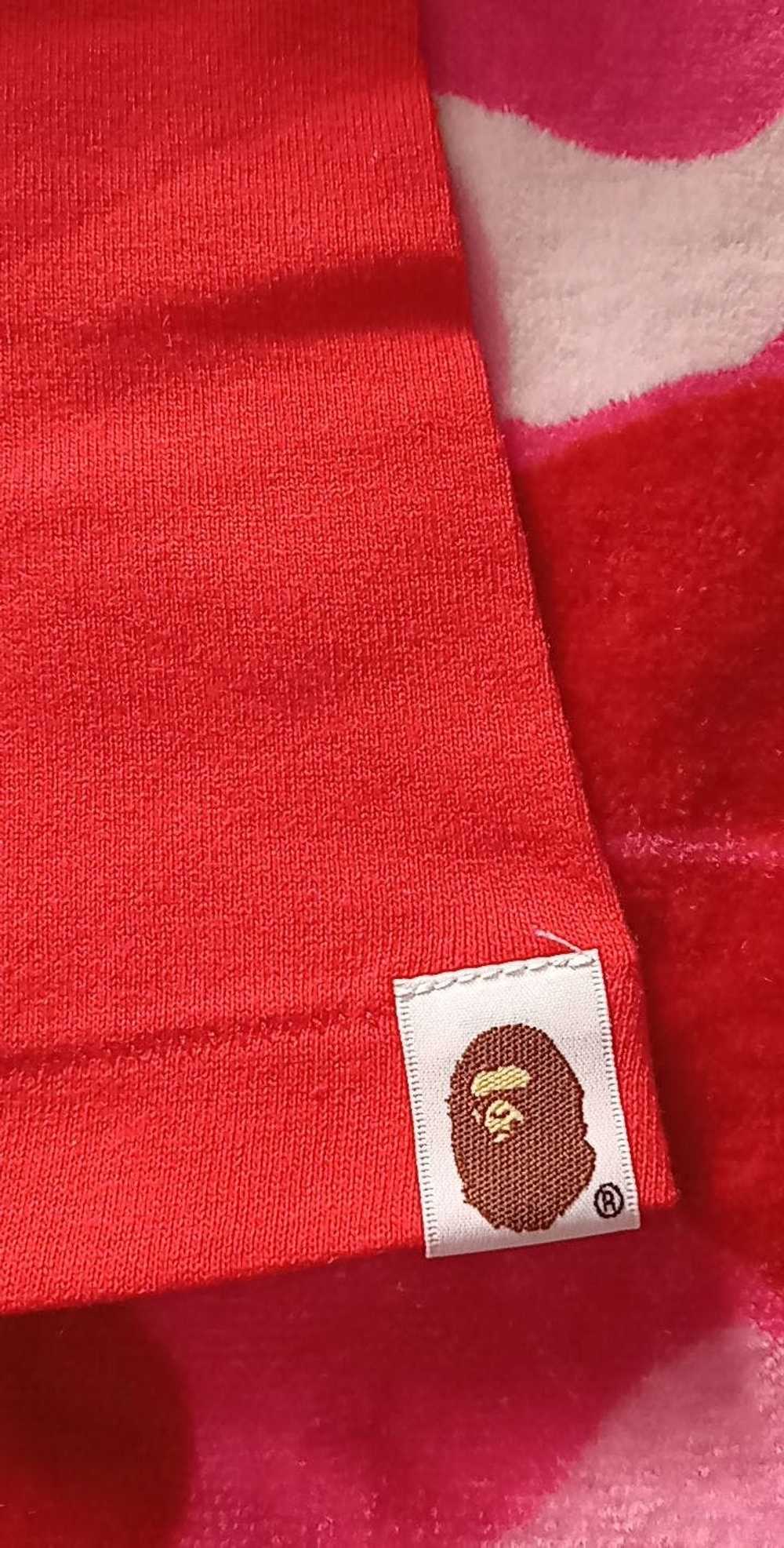 Bape Red Bathing Ape Bapesta Star Patch T-Shirt - image 4