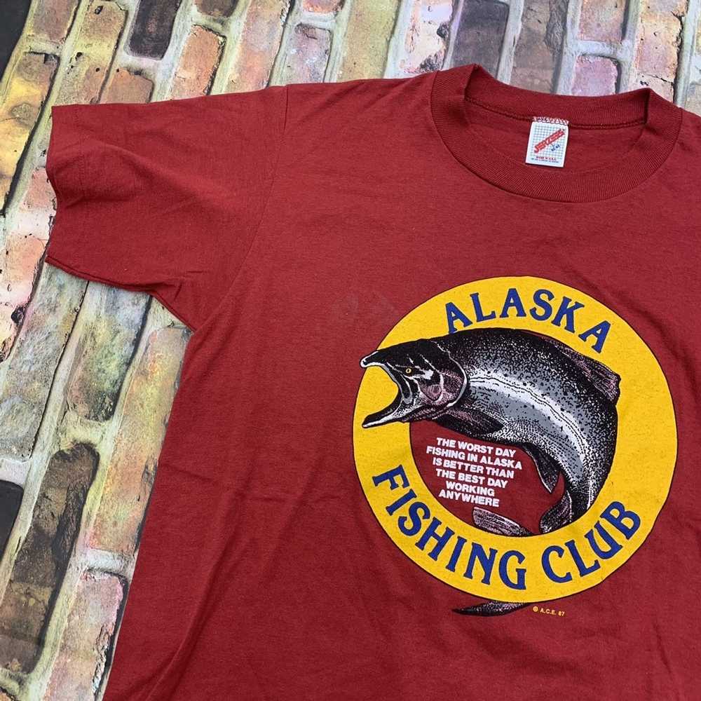 Jerzees × Vintage Vintage Alaska Fishing Club tee - image 3