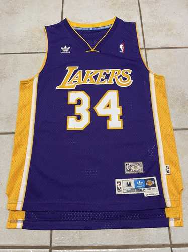 Rare Nike NBA Los Angeles Lakers 57 Rewind Shaquille O'Neal #34 Men's Jersey  L
