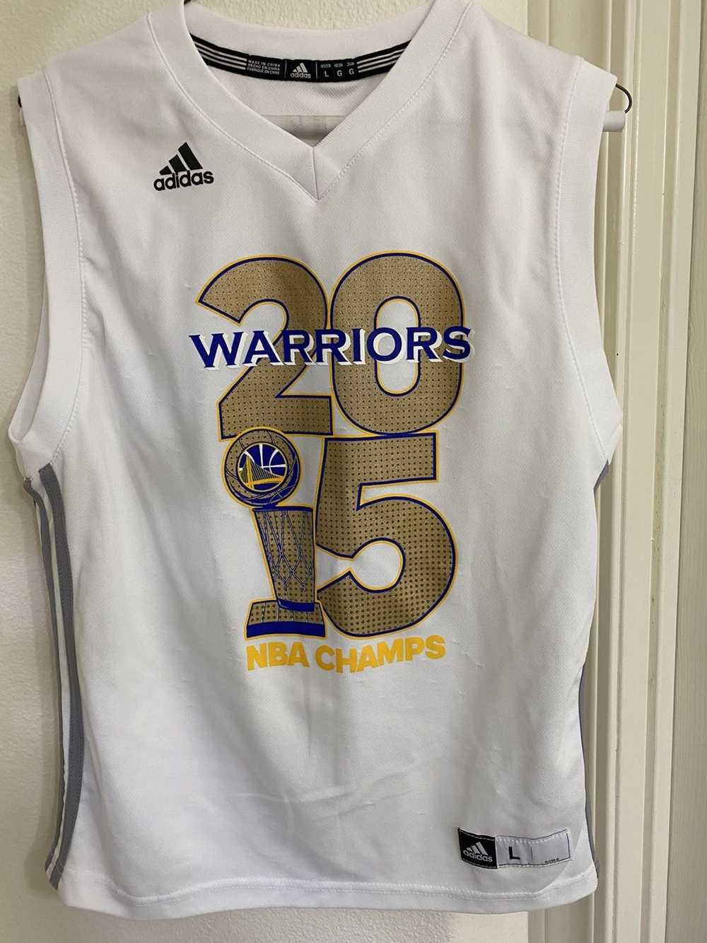 Adidas Warriors Stephen Curry 2015 Christmas Men's Blue Swingman Jersey L