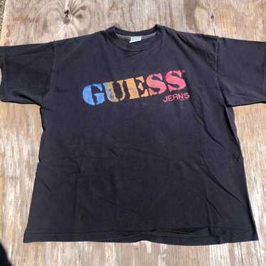 Guess Vintage Guess Jeans Faded Black T-Shirt - image 1