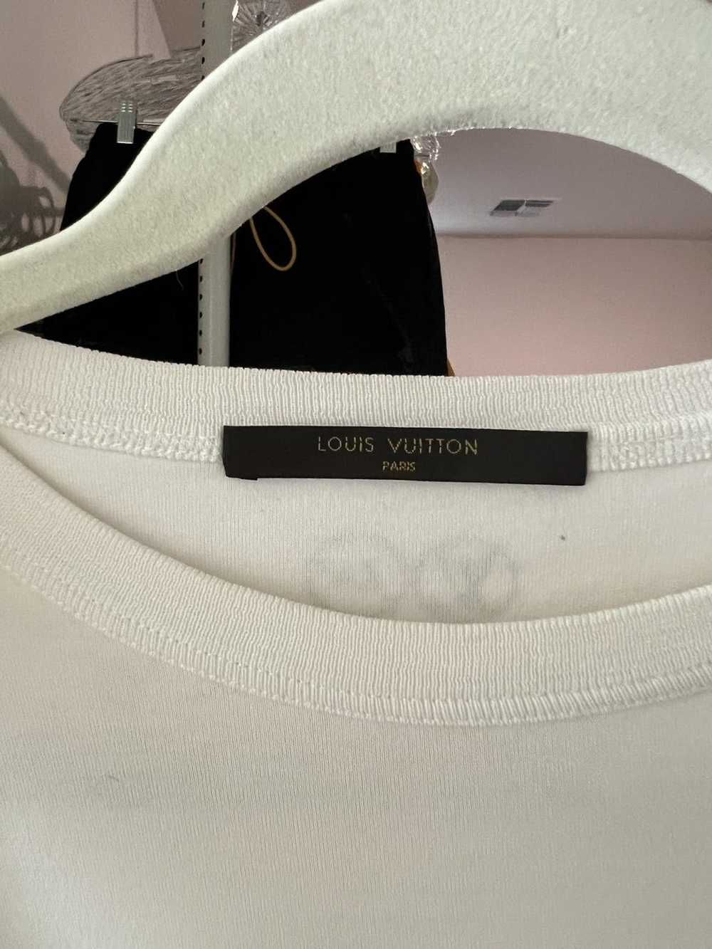 Louis Vuitton White Fragment Design T-Shirt