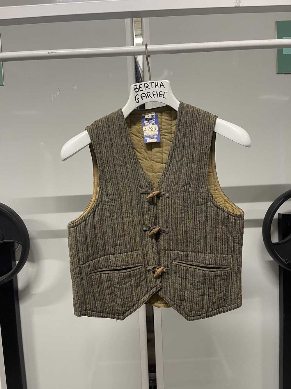 Vintage 70s Woden Stripped Vest - image 1