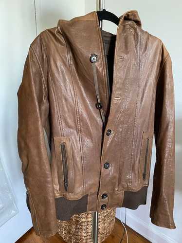 Nicholas K. Nicholas K Hooded Leather Jacket