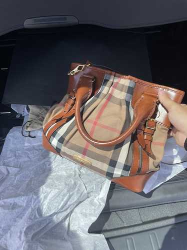 Vintage RARE Burberry Classic Check Handbag Small Made In Italy T