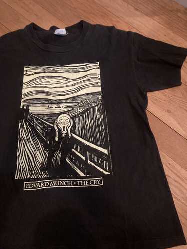 Vintage VTG 90s Edvard Munch The Cry Art T-Shirt L