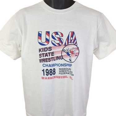 Vintage Missouri Wrestling Federation T Shirt Vint