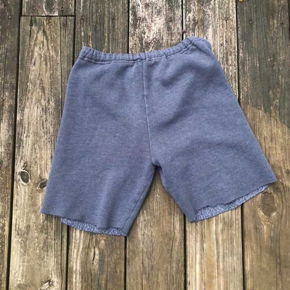 Vintage Grey Fear Cut Off Cloth Athletic Shorts - image 2