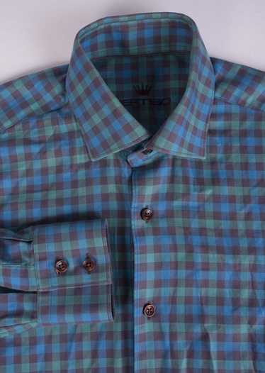 Other Bertigo Shirt Green Blue Check Size 3 / M