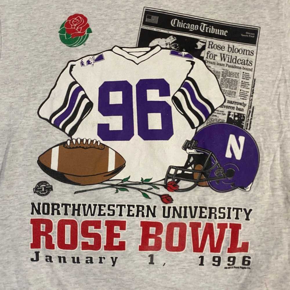 Jerzees × Vintage Rose Bowl 1996 Northwestern T-s… - image 2