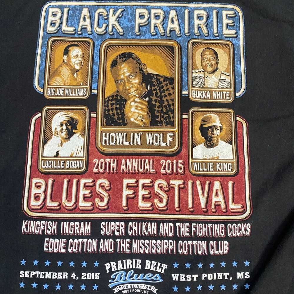 Hanes Black Prairie 20th Festival 2015 T-shirt L … - image 2