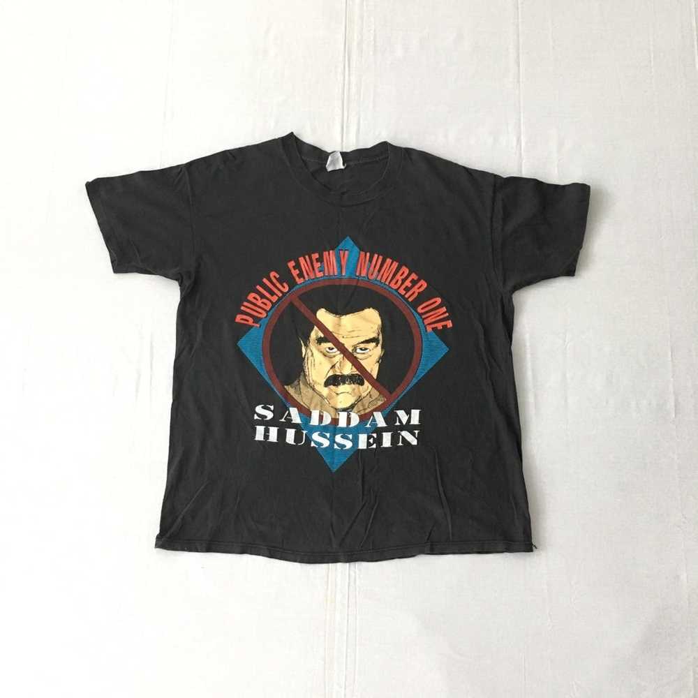 Made In Usa × Tour Tee × Vintage Vtg 80s Saddam H… - image 1