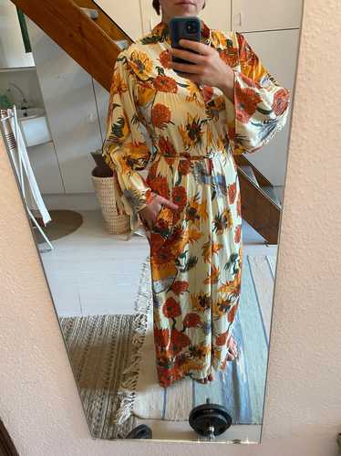 Kayser Vintage 1970s Van Gogh sunflower dress… - image 1