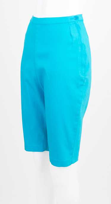Capri Blue 1960s Bermuda Shorts