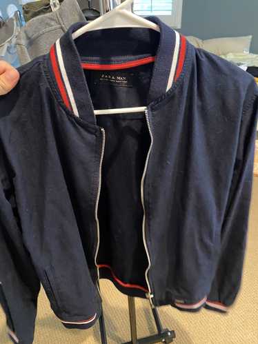 Vintage × Zara Zara Light Navy Blue Zip Up Jacket