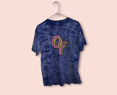 Odd Future Center Teal & White Split Tie Dye T-Shirt