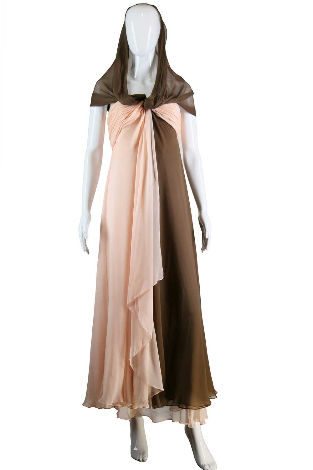Bill Blass Grecian Silk Chiffon Gown - image 2