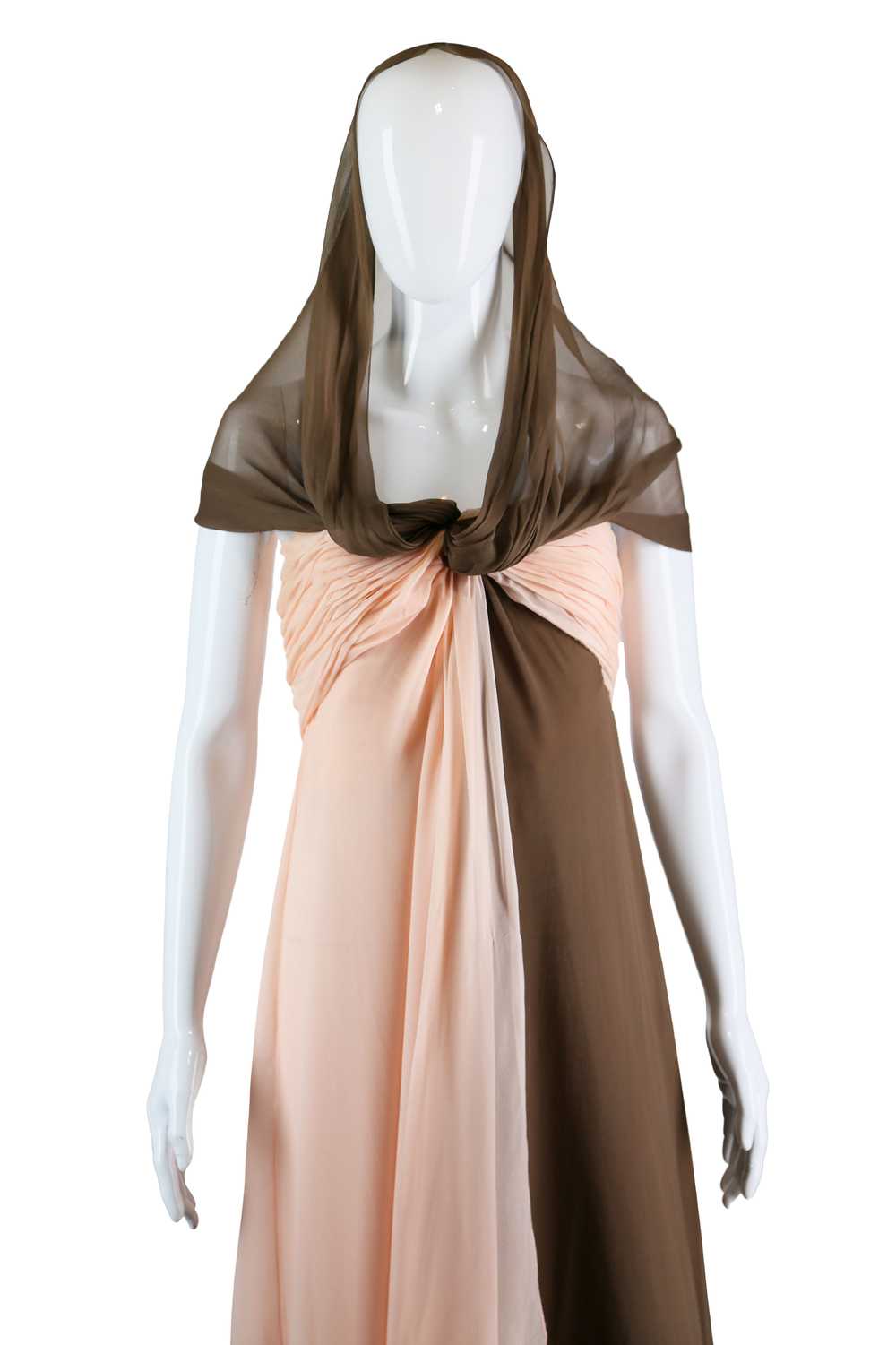 Bill Blass Grecian Silk Chiffon Gown - image 3