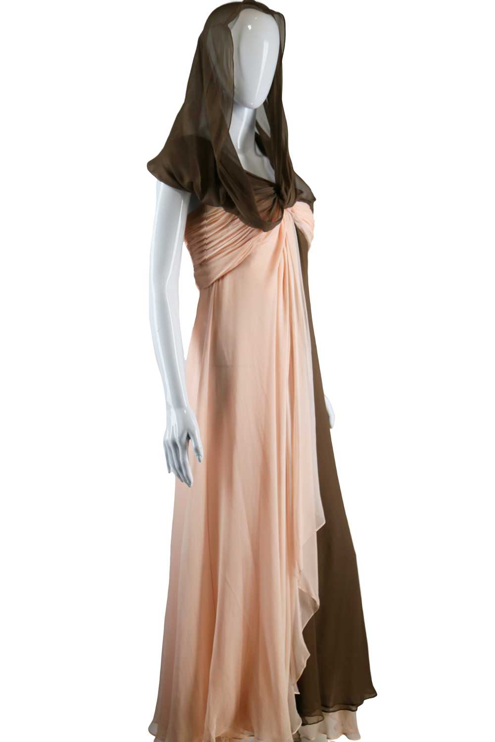 Bill Blass Grecian Silk Chiffon Gown - image 9