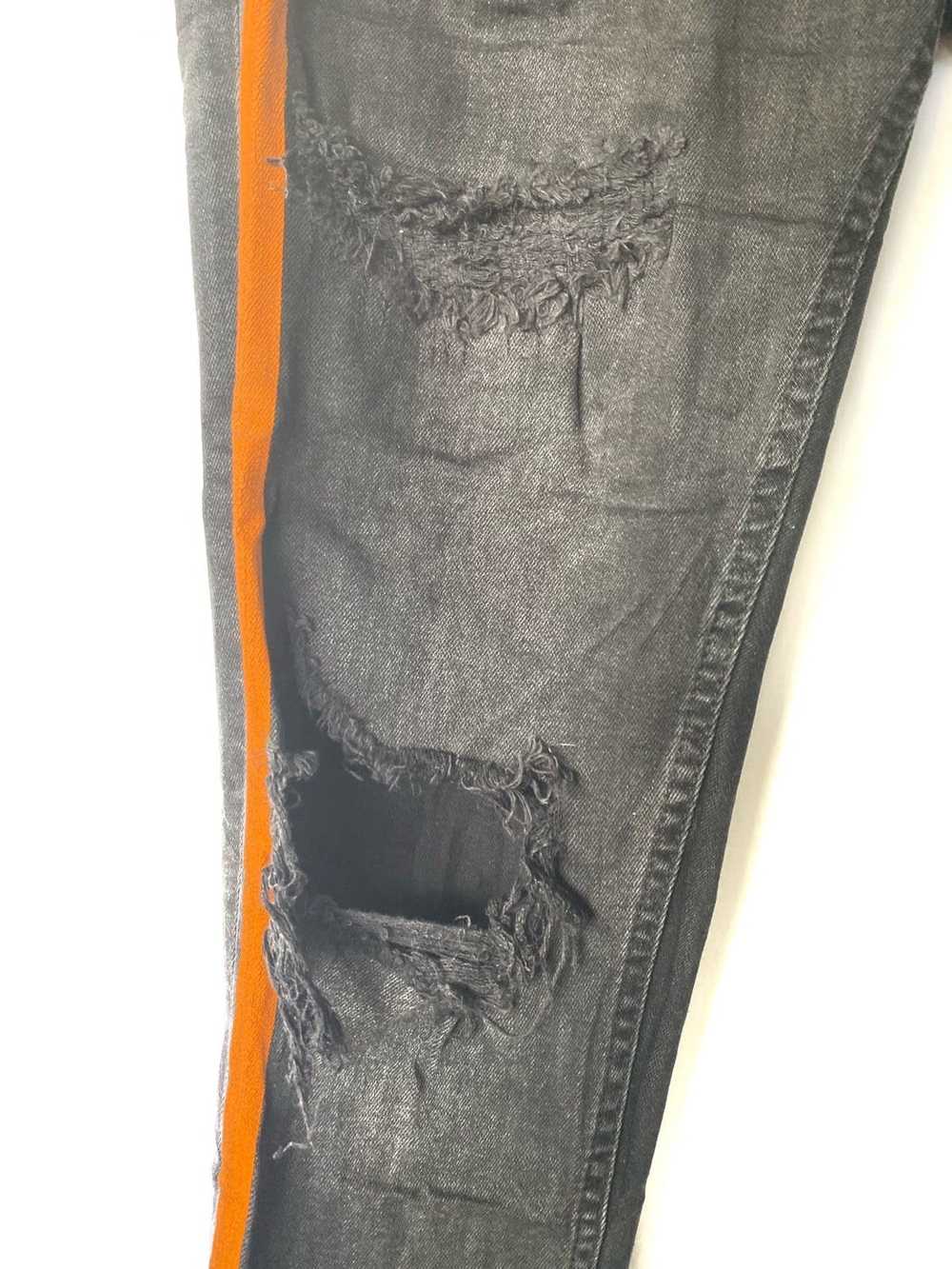 Zara Zara Distressed strectable orange side line … - image 6