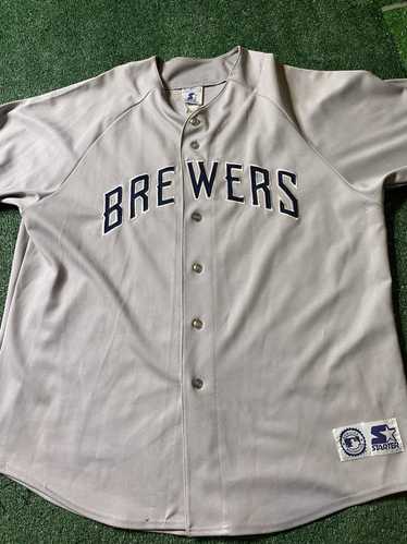MAJESTIC AUTHENTIC COLLECTION MILWAUKEE BREWERS #8 MLB BASEBALL SEWN JERSEY