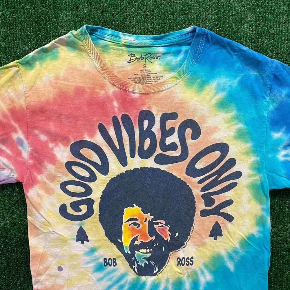 Art × Vintage Bob Ross Vintage Tie Dye T-Shirt - image 2