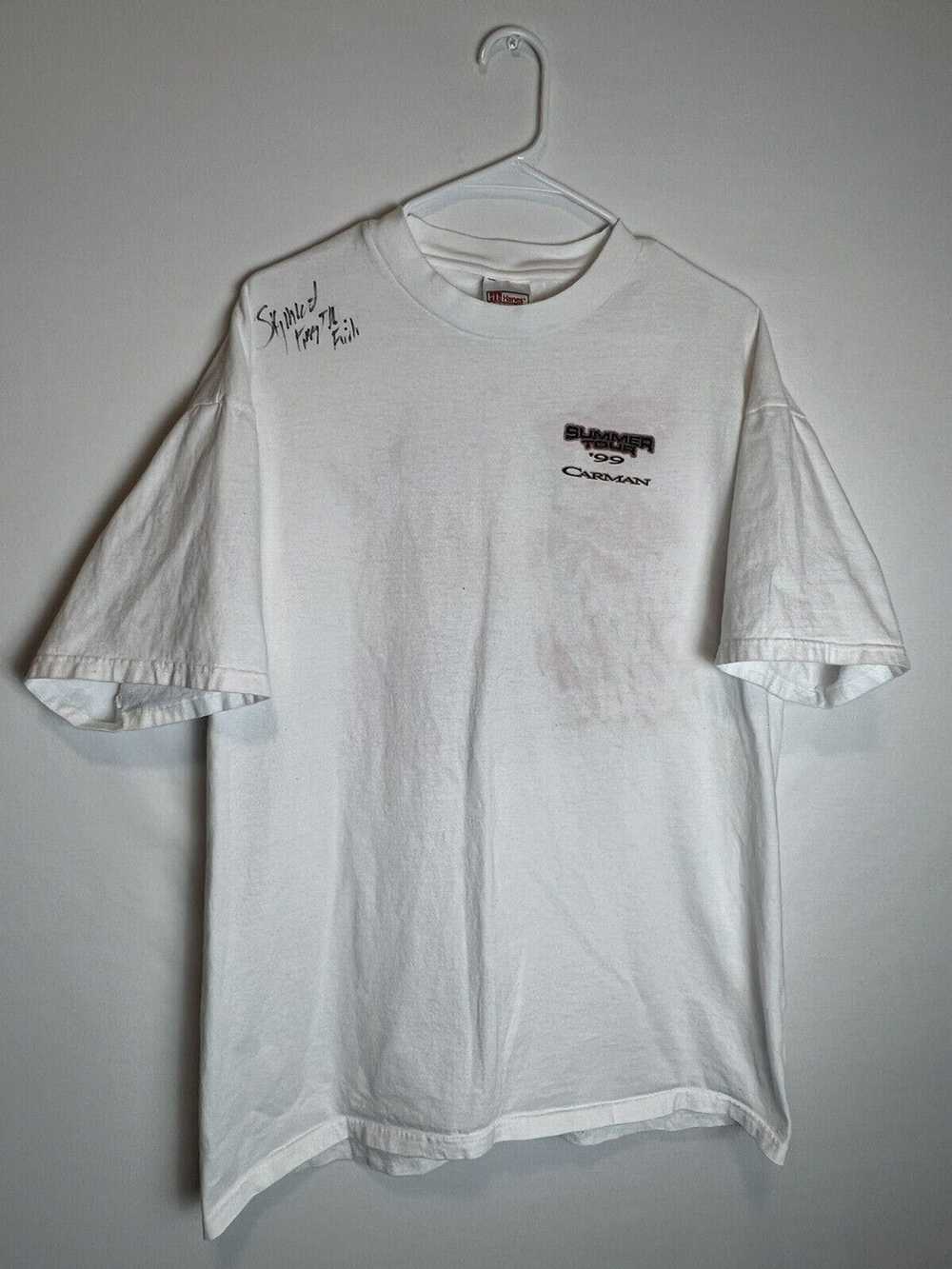 Hanes Hanes Beefy Carmen Summer Tour 99’ Signed W… - image 1