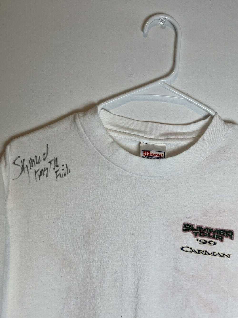 Hanes Hanes Beefy Carmen Summer Tour 99’ Signed W… - image 4