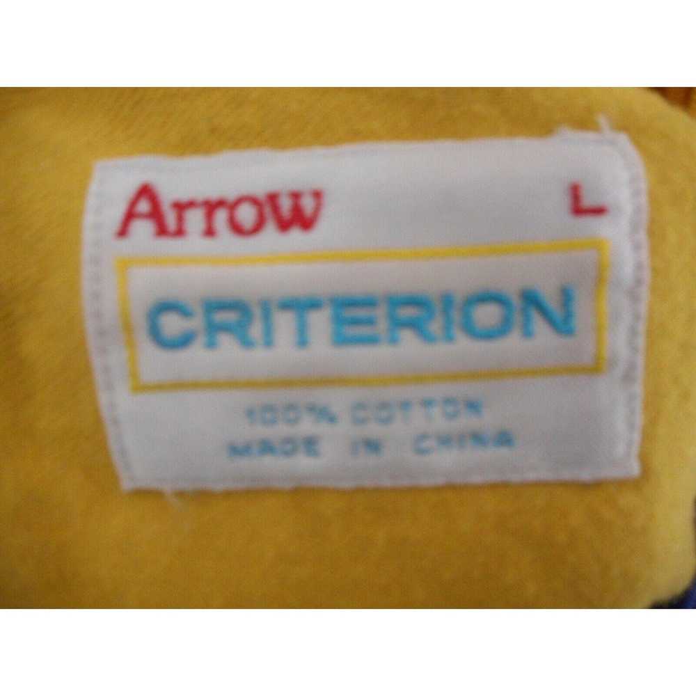 Arrow Vintage 1980s Arrow Blue Yellow Shirt Size … - image 3