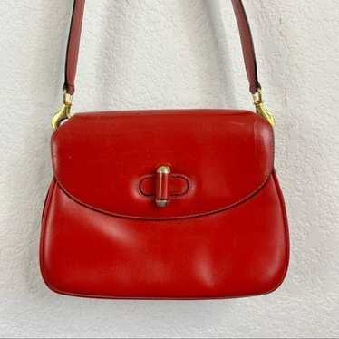 VINTAGE GUCCI HANDBAG IN BURGUNDY BOX LEATHER 29CM LEATHER HAND BAG PURSE  Dark red ref.624580 - Joli Closet