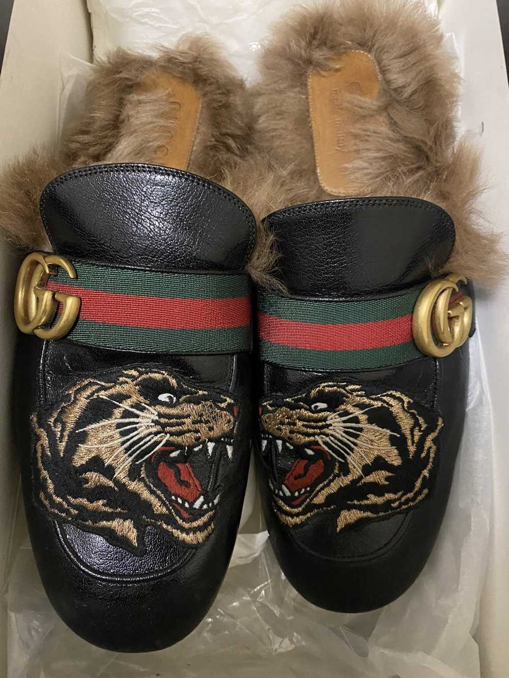 Gucci Gucci Black Angry Cat New Princetown Loafers - image 2