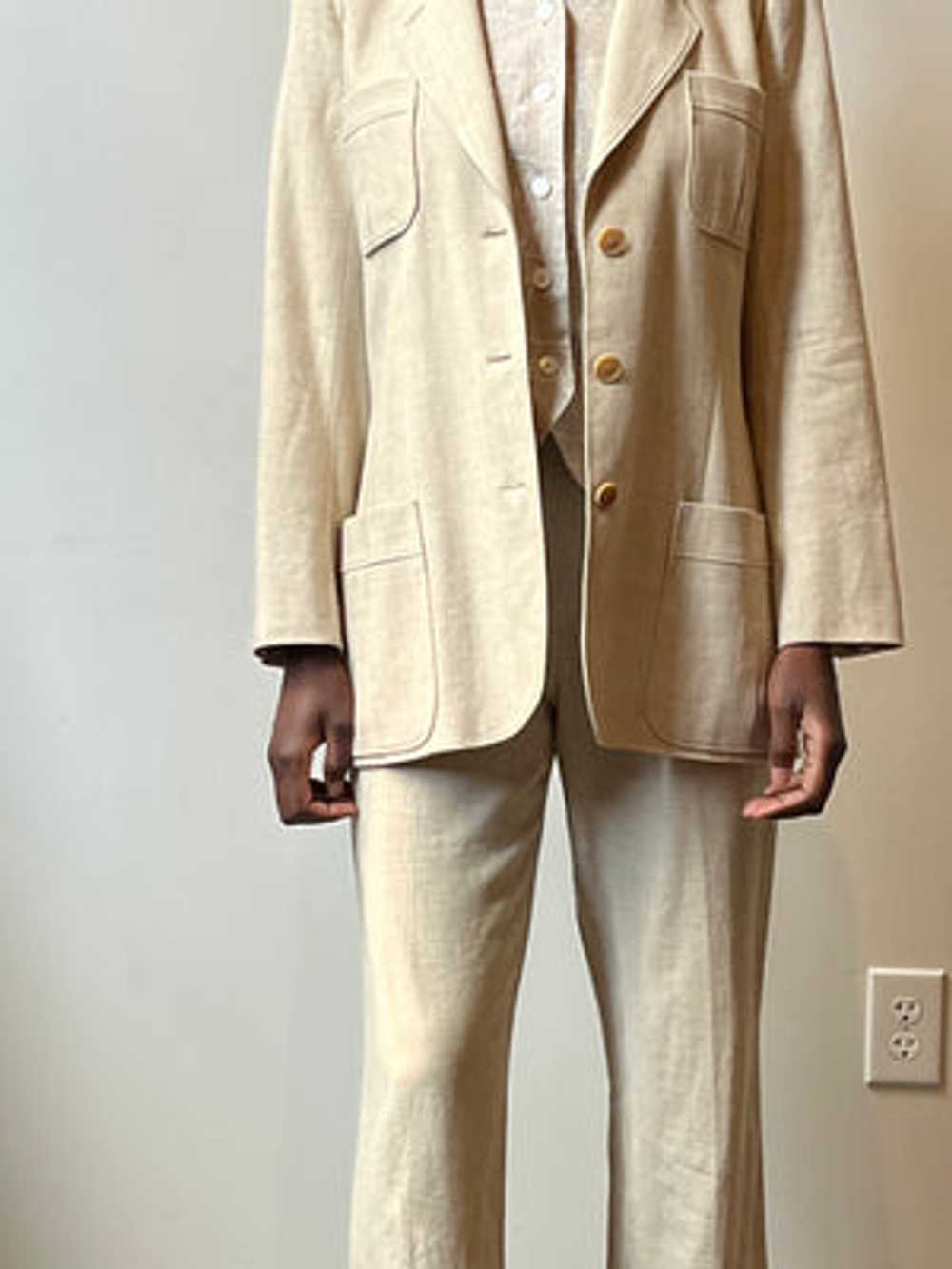 Hermès by Martin Margiela Linen Pantsuit - image 3