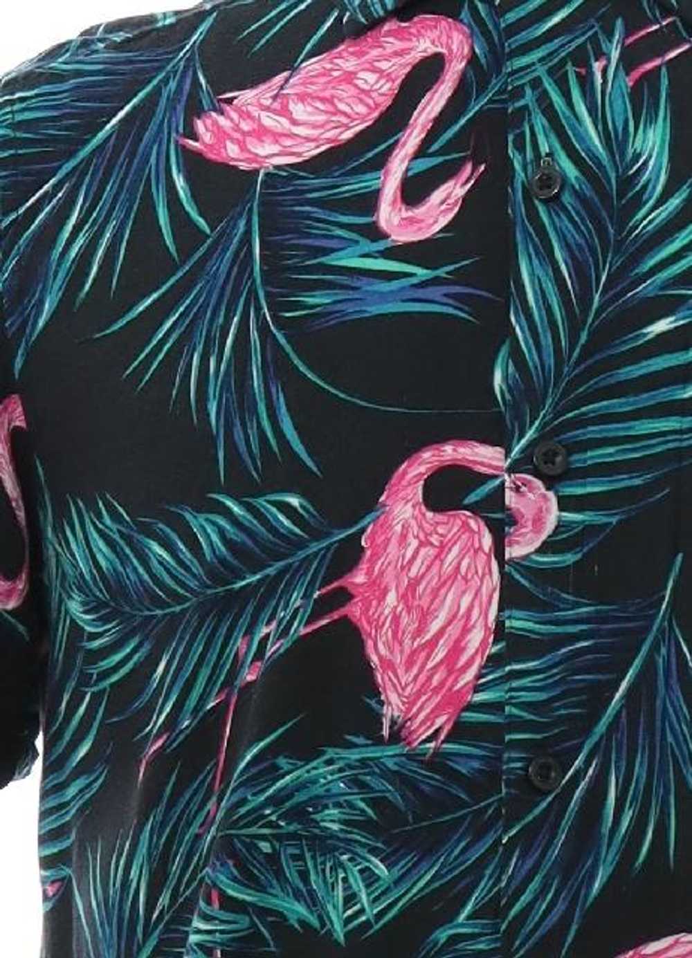 1990's Drill Clothing Co. Mens Rayon Flamingo Pri… - image 2