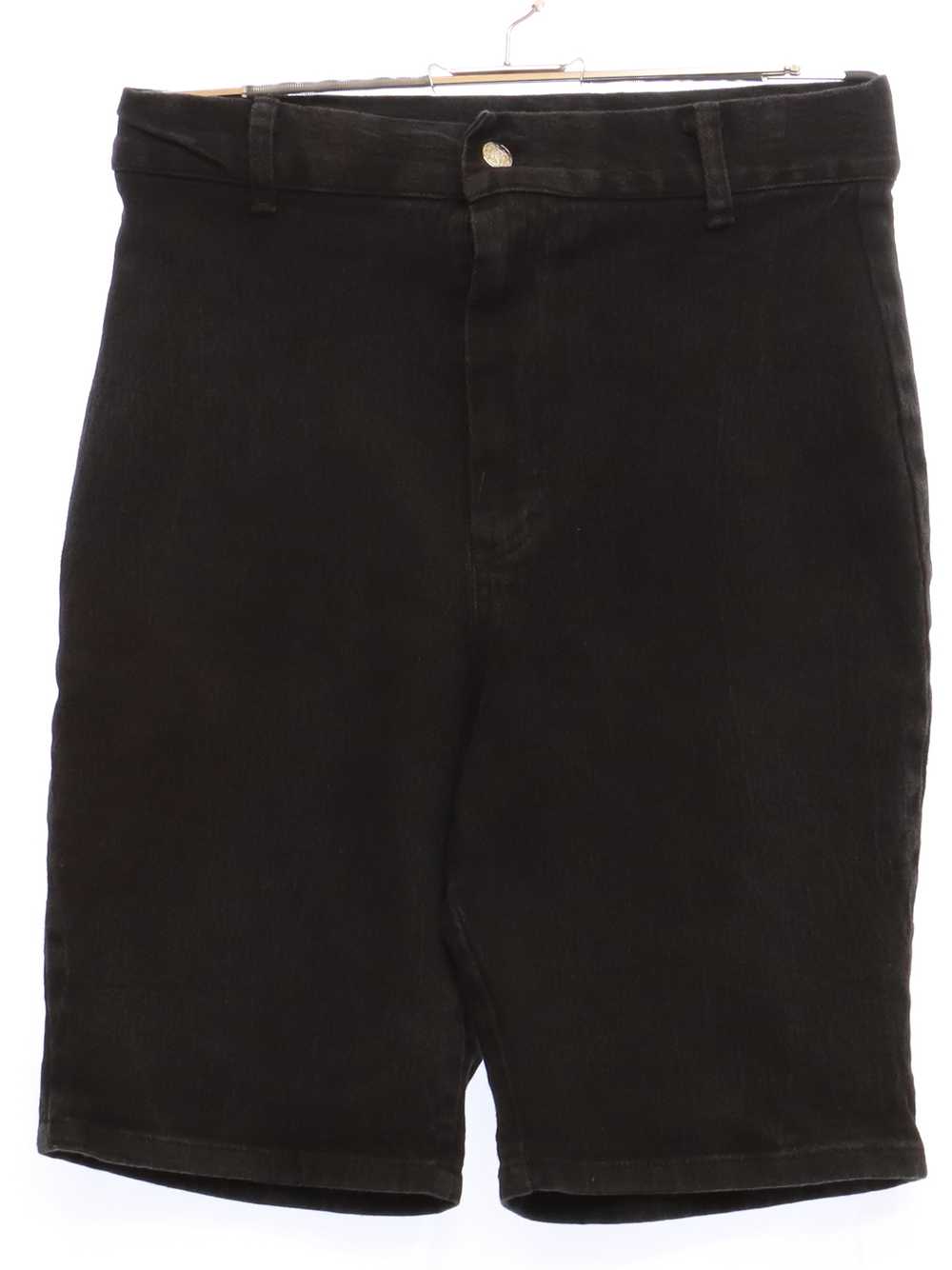 1990's Lerner Womens Black Denim Jeans Shorts - image 1