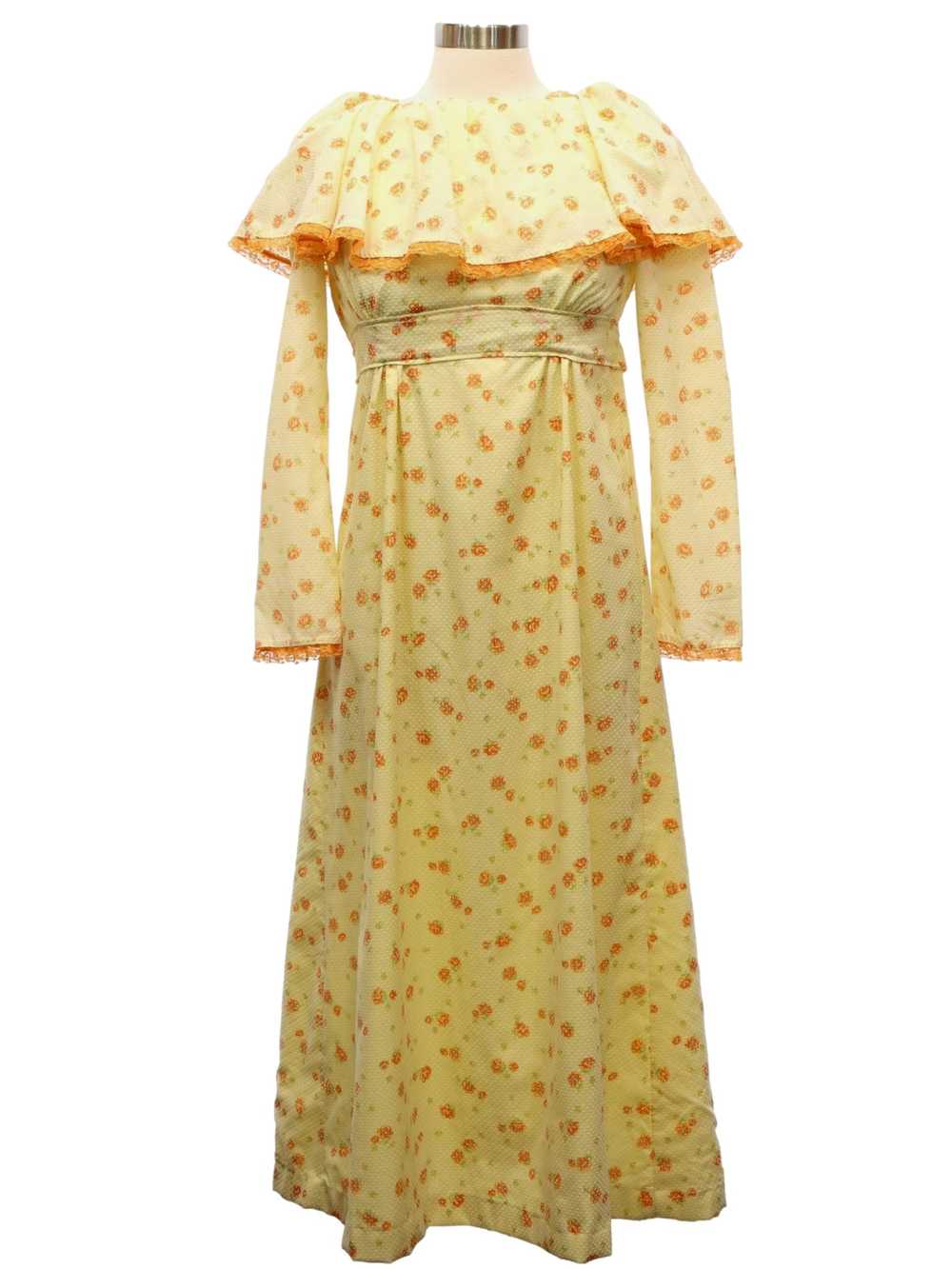 1960's Prairie Style Hippie Dress - Gem