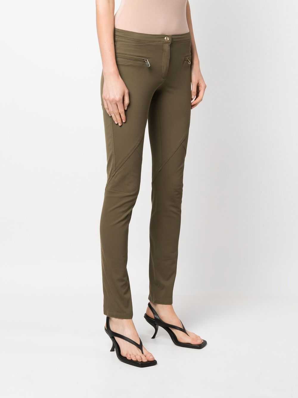 Versace Pre-Owned 2000s ribbed slim-fit trousers … - image 3