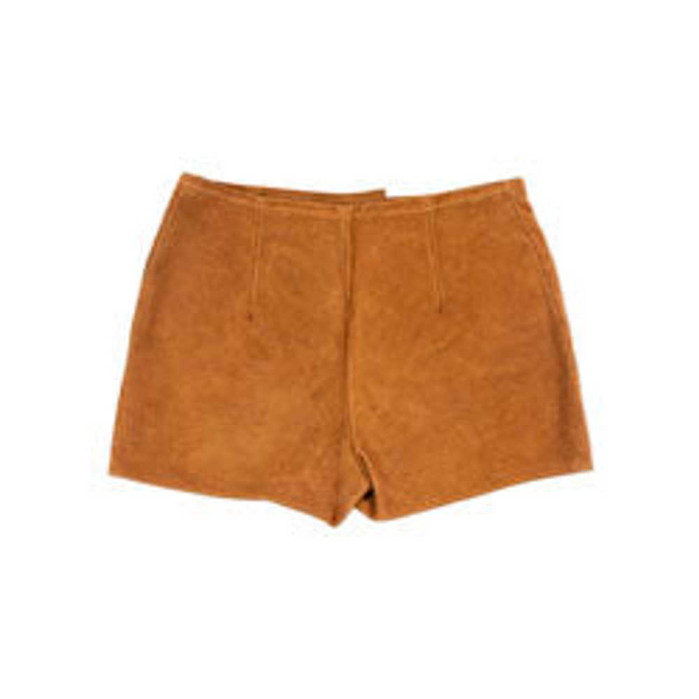 BROWN SUEDE SHORTS W/POCKETS - image 2