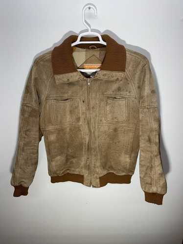 Vintage VTG distressed leather jacket WILD HORSES