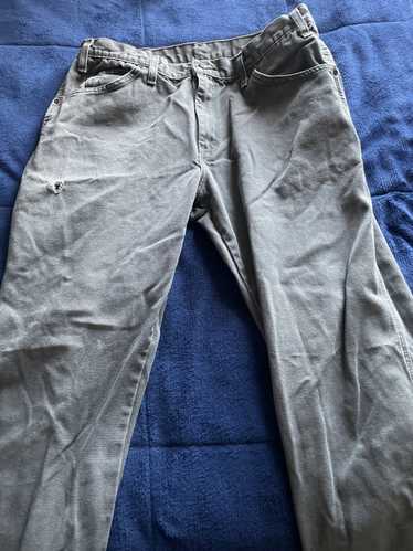 Dickies Men's Size 42x30 Olive Green 100% Cotton Thick Carpenter
