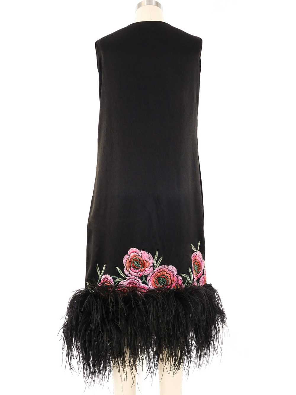 1920's Feather Trimmed Dress - image 4